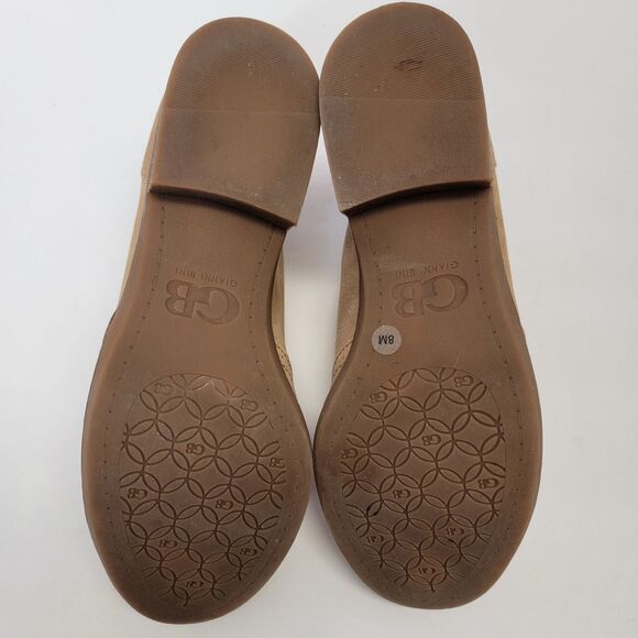 Giani Bini Womens Tan Low Heel Wingtip Lace-up Oxford Retro Brogues Shoes 8 - Picture 6 of 10